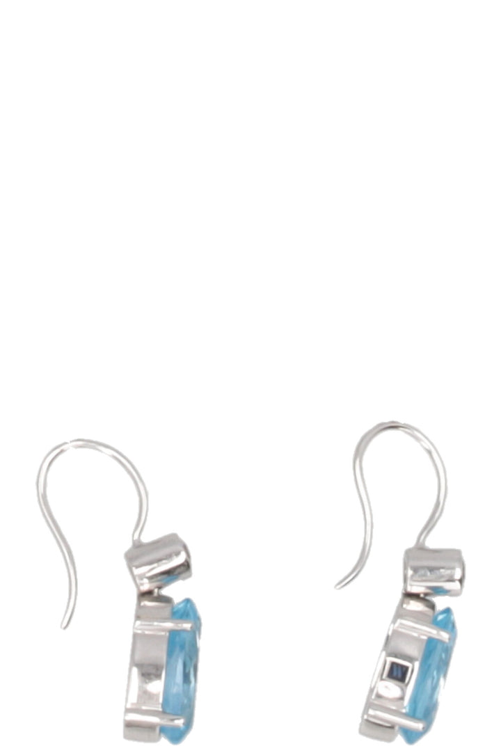 WAGNER Earrings Topaze Diamonds White Gold Blue