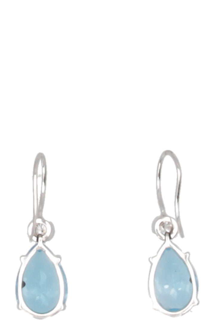 WAGNER Earrings Topaze Diamonds White Gold Blue