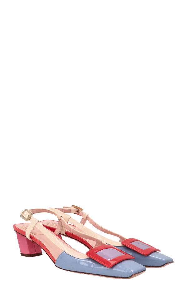 ROGER VIVIER Belle Vivier Slingbacks Patent Multicolor