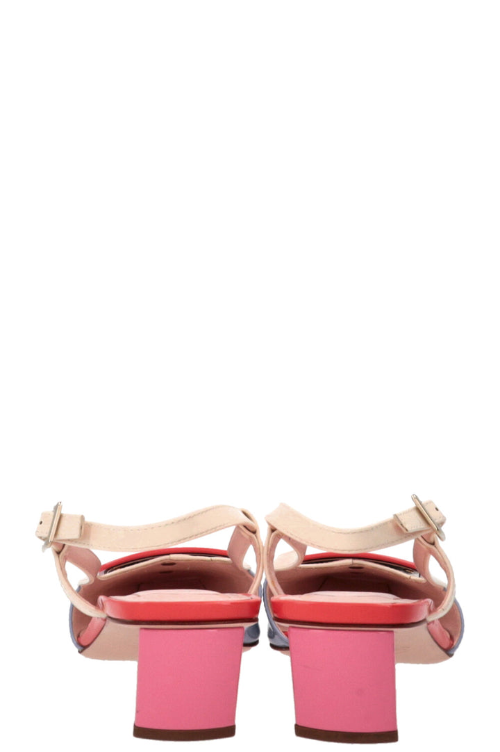ROGER VIVIER Belle Vivier Slingbacks en cuir verni multicolore