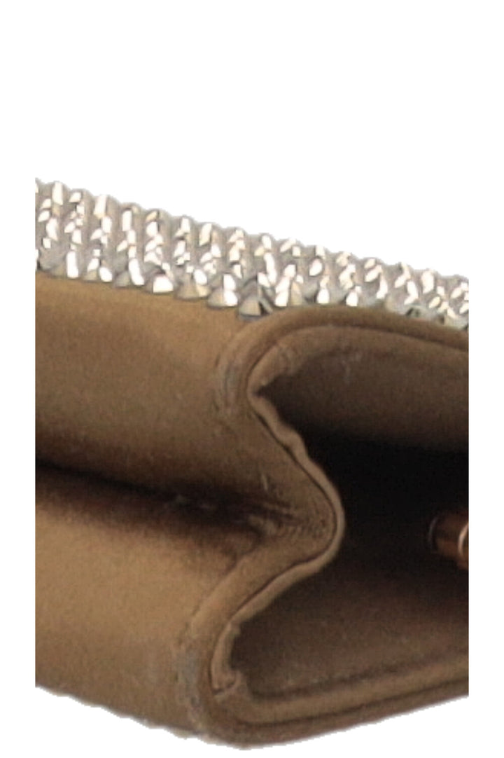 SAINT LAURENT Midnight Clutch Embellished Satin Gold