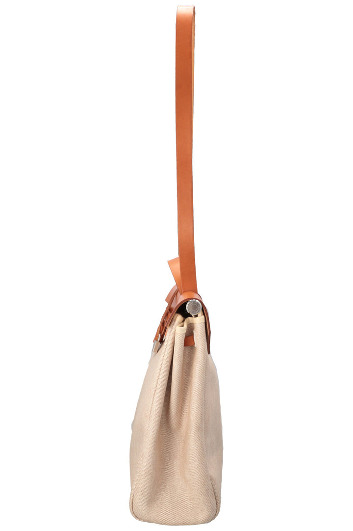 HERMÈS Vintage Herbag 39 Toile H Vache Hunter