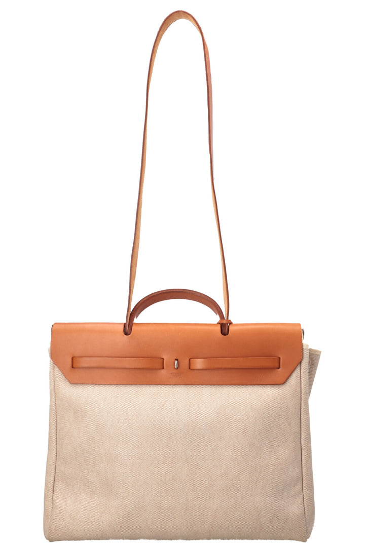HERMÈS Vintage Herbag 39 Toile H Vache Hunter