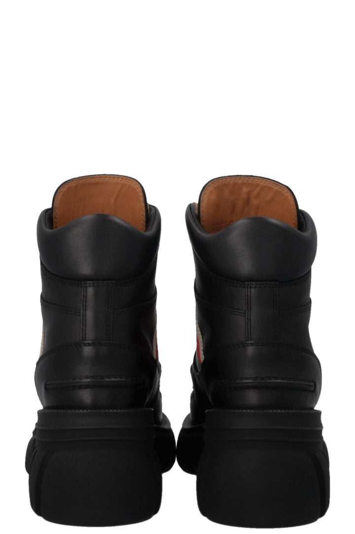 GUCCI Quebec Boots Leather Black