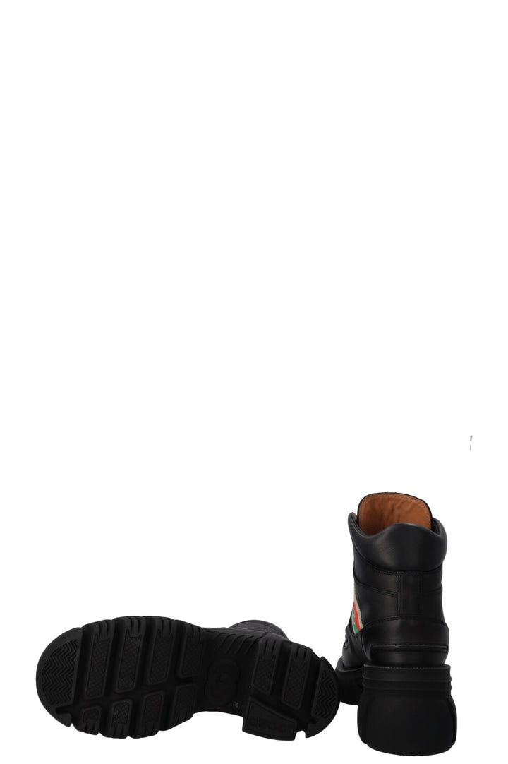 GUCCI Quebec Boots Leather Black