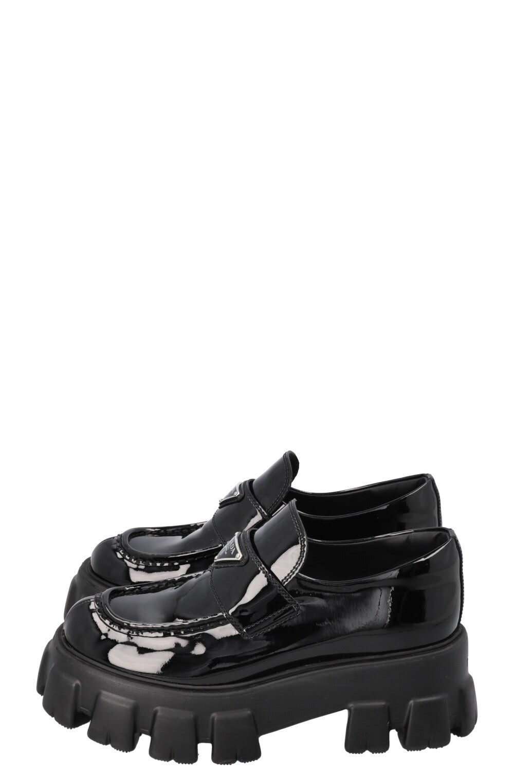 PRADA Monolith Loafers Patent Black