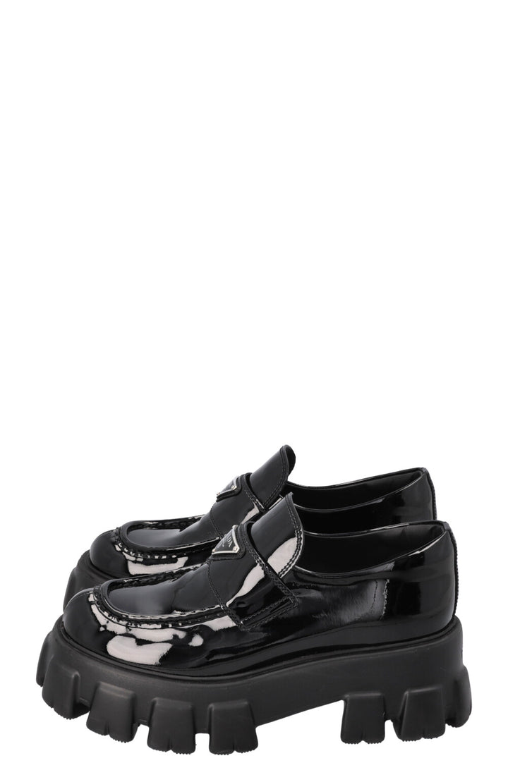 PRADA Monolith Loafers Patent Black
