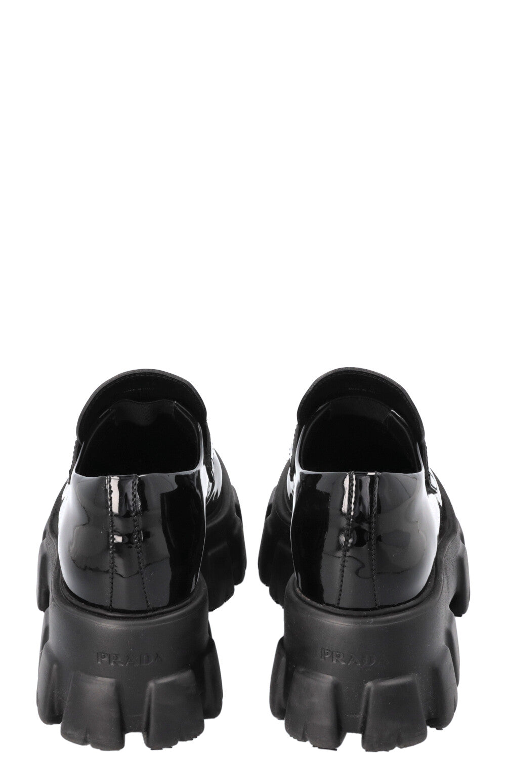 PRADA Monolith Loafers Patent Black