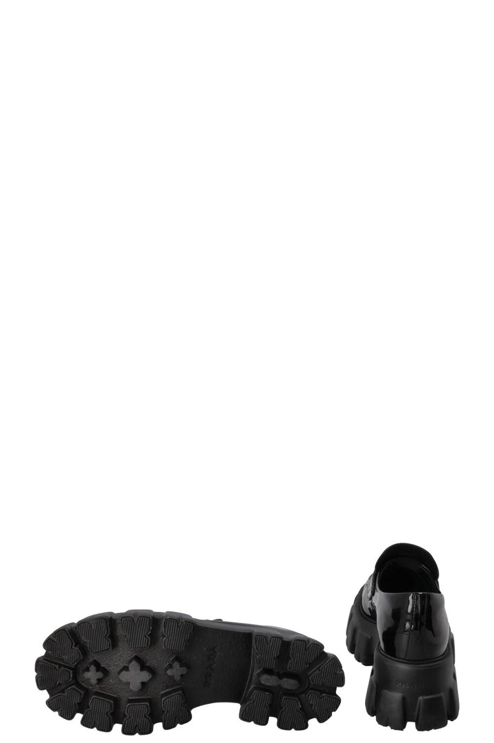 PRADA Monolith Loafers Patent Black