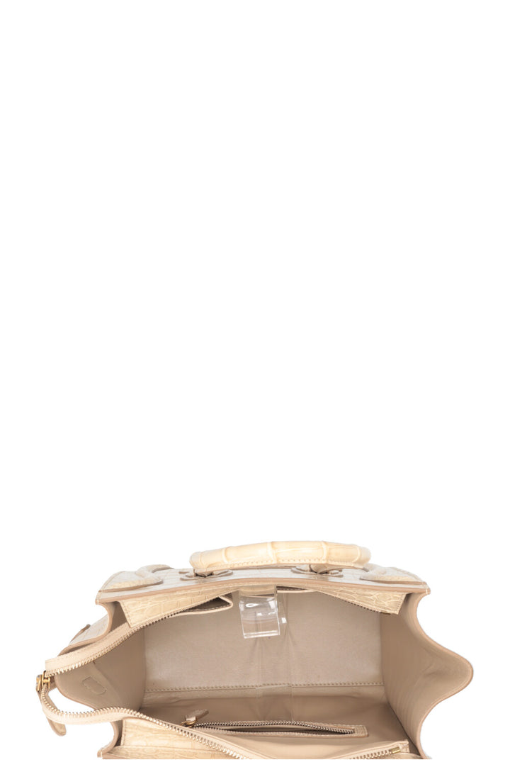 CÉLINE Luggage Micro Alligator Beige