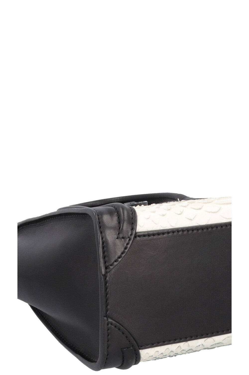 CÉLINE Luggage Nano Python Black White