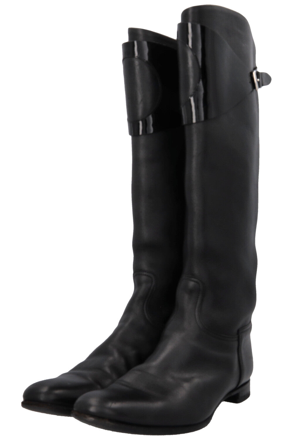HERMÈS H Knee High Boots Black