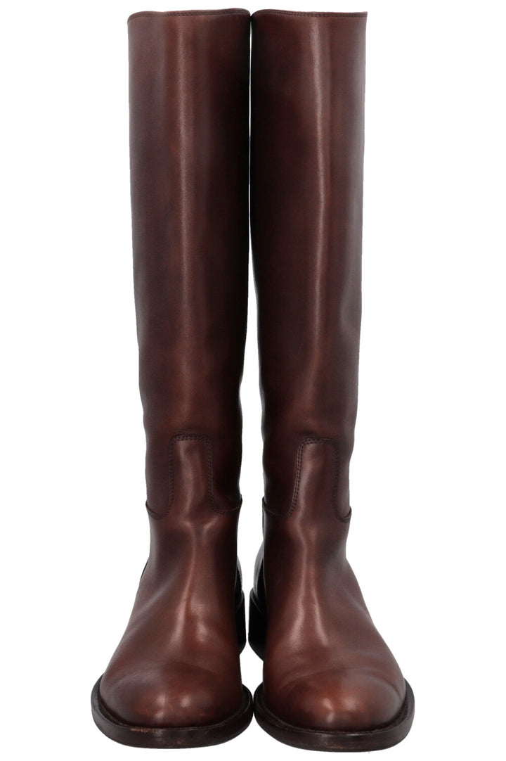 LORO PIANA Knee High Riding Boots Brown
