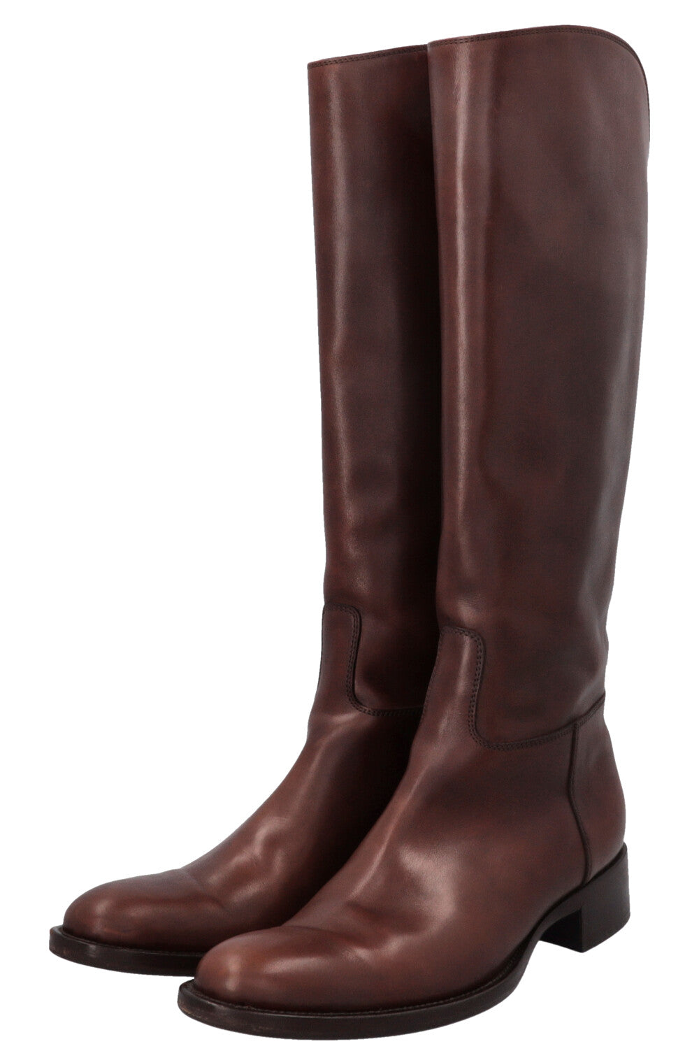 LORO PIANA Knee High Riding Boots Brown