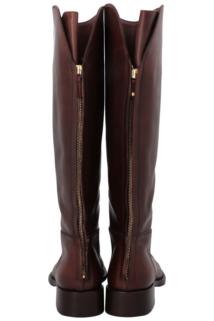 LORO PIANA Knee High Riding Boots Brown