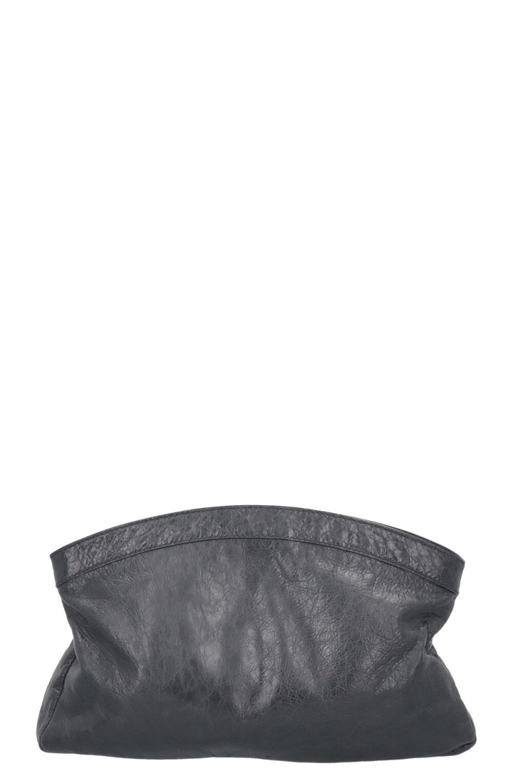 BALENCIAGA City Zip Pouch Leather Charcoal
