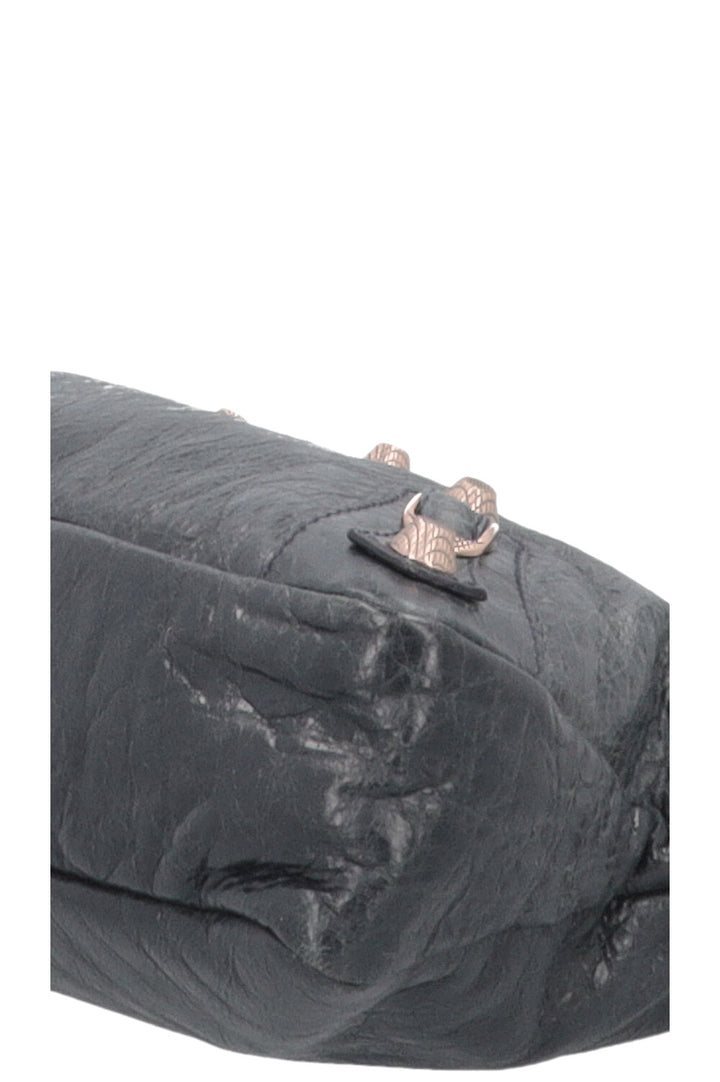 BALENCIAGA City Zip Pouch Leather Charcoal