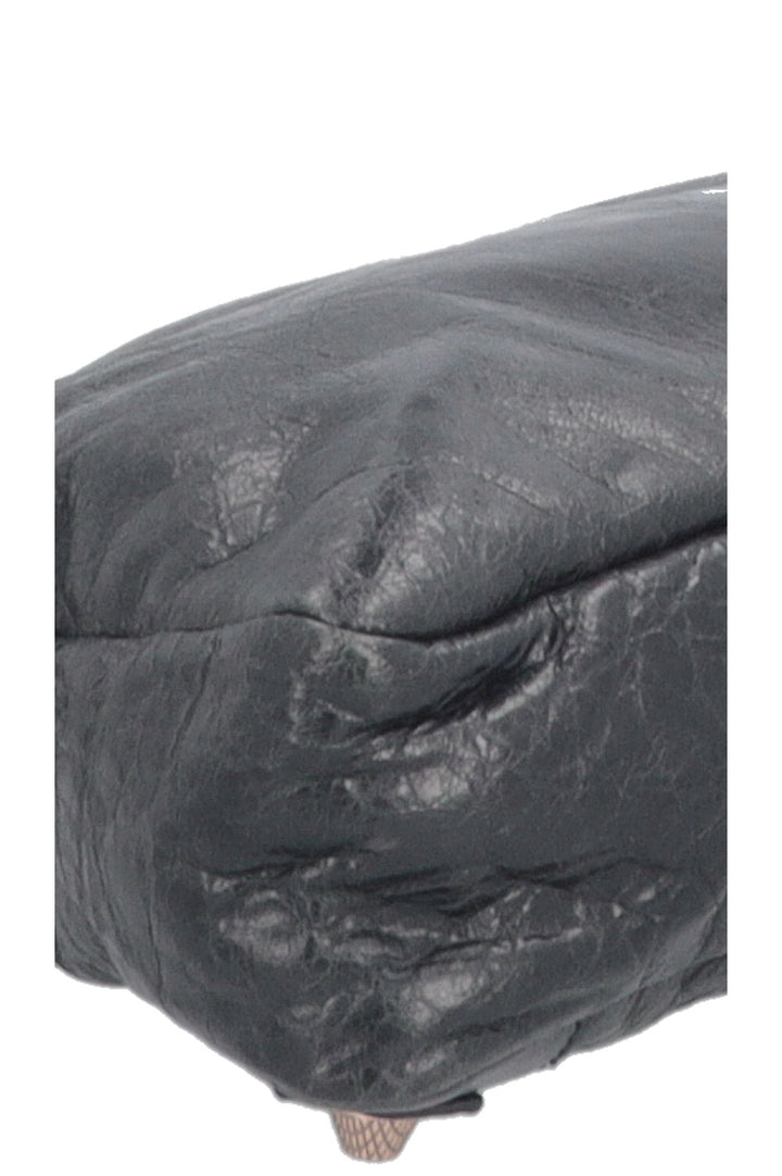 BALENCIAGA City Zip Pouch Leather Charcoal
