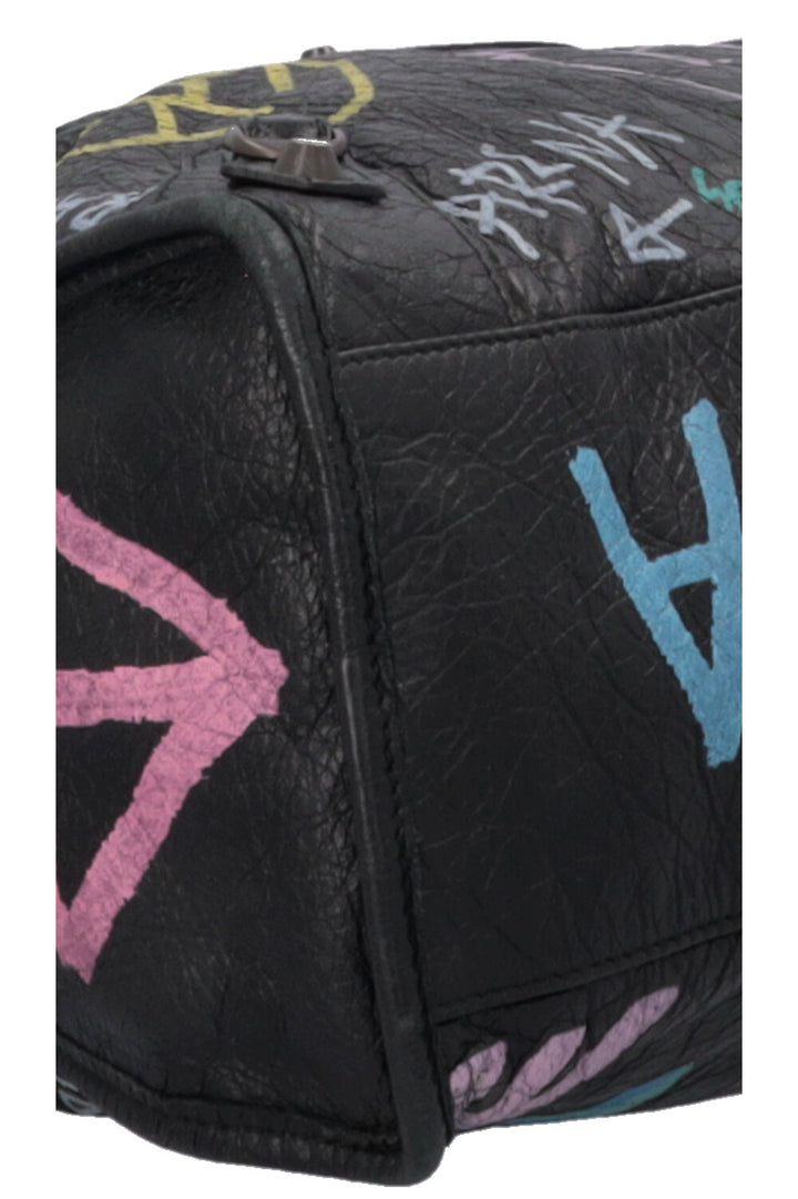 BALENCIAGA Graffiti City Tote Bag Black