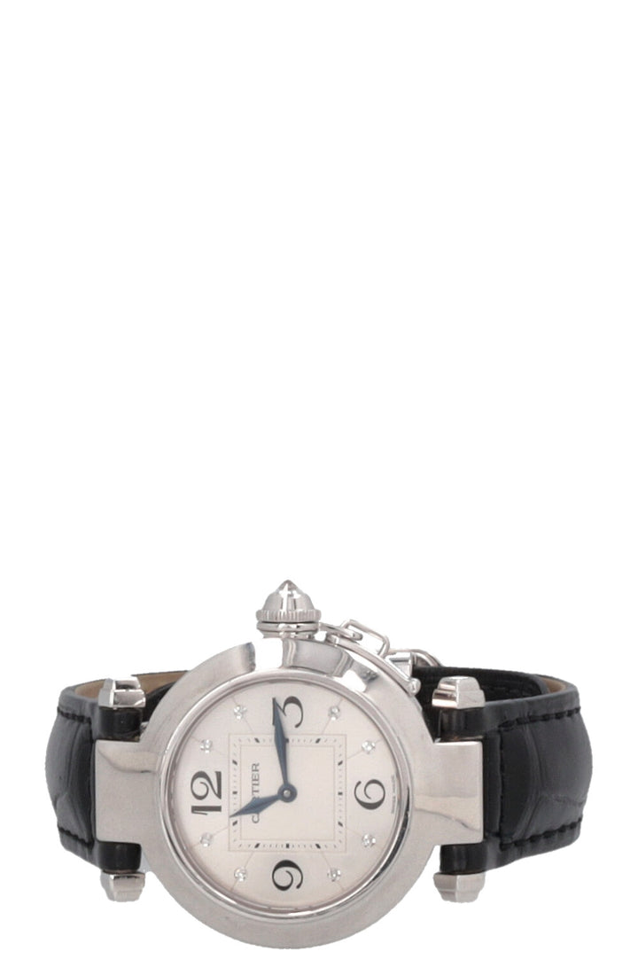 CARTIER Pasha De Cartier Watch 18k White Gold Diamonds