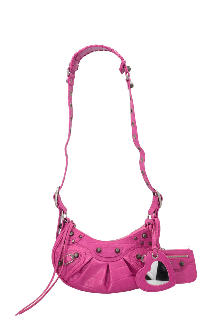 BALENCIAGA Cagole XS Shoulder Bag Hot Pink