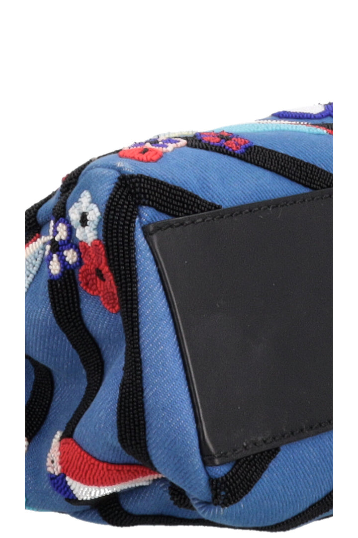 FENDI Mini Peekaboo Beaded Bird Denim