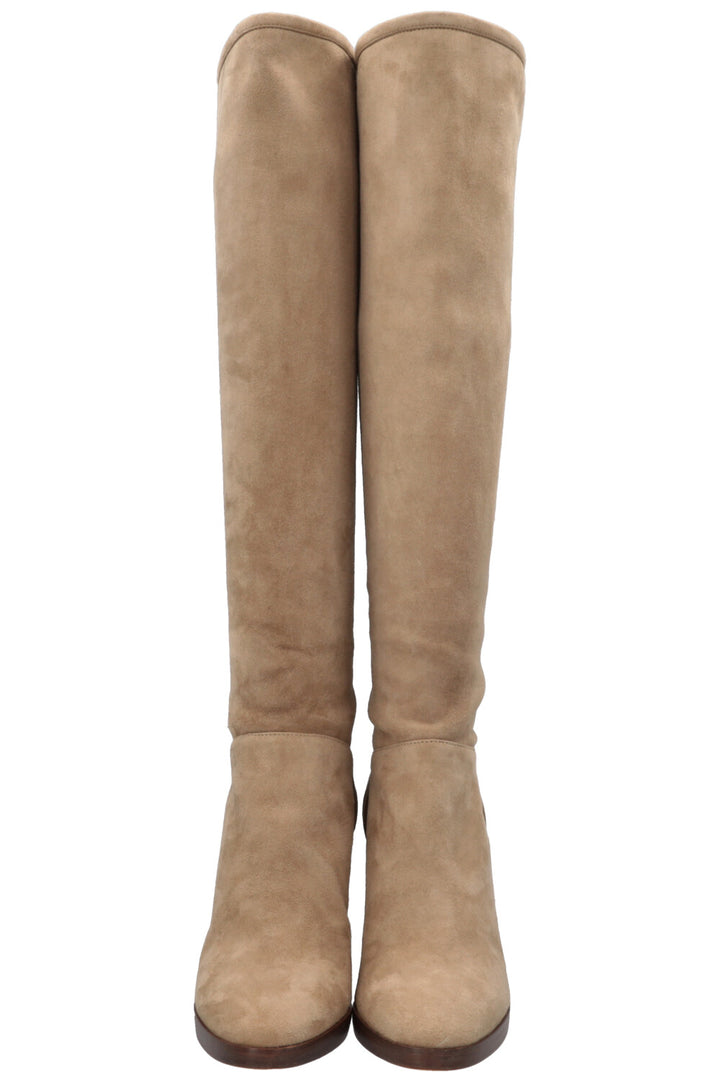 LORO PIANA Zip Boots Suede Beige