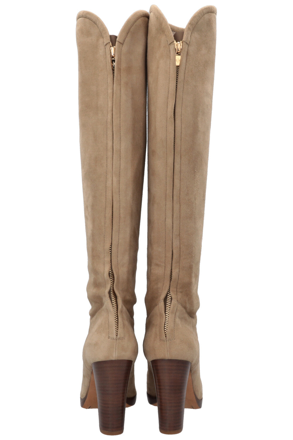 LORO PIANA Zip Boots Suede Beige