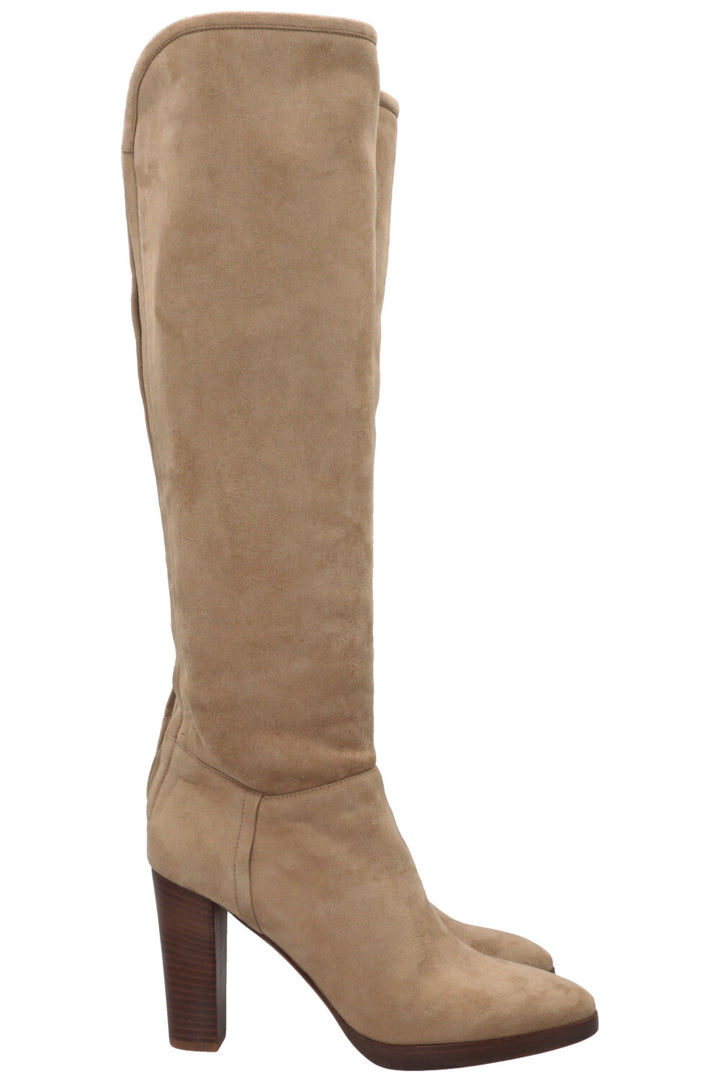 LORO PIANA Zip Boots Suede Beige