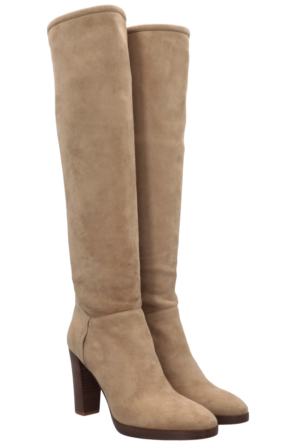 LORO PIANA Zip Boots Suede Beige