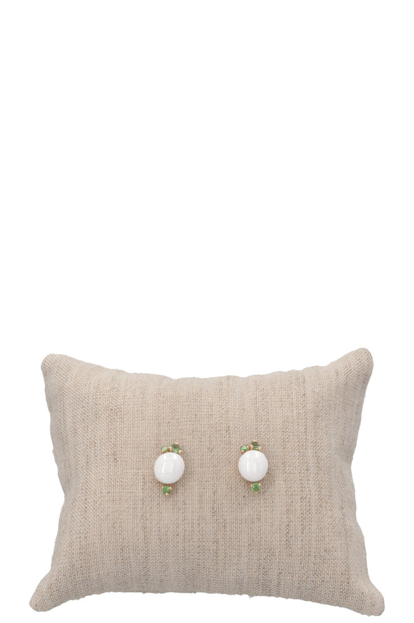 POMELLATO Capri Earrings Ceramica Tsavorite 18k Yellow Gold