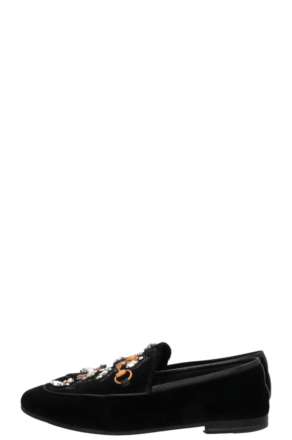 GUCCI Bee Jordaan Loafers Velvet Black