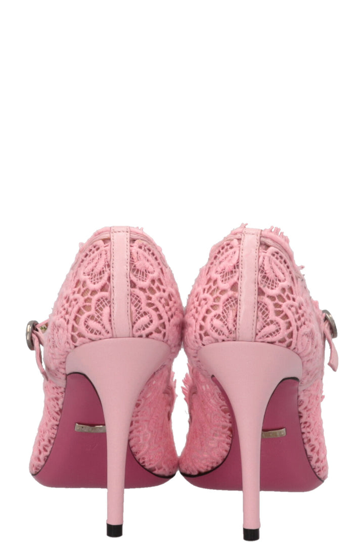 GUCCI Lace Heels Pink