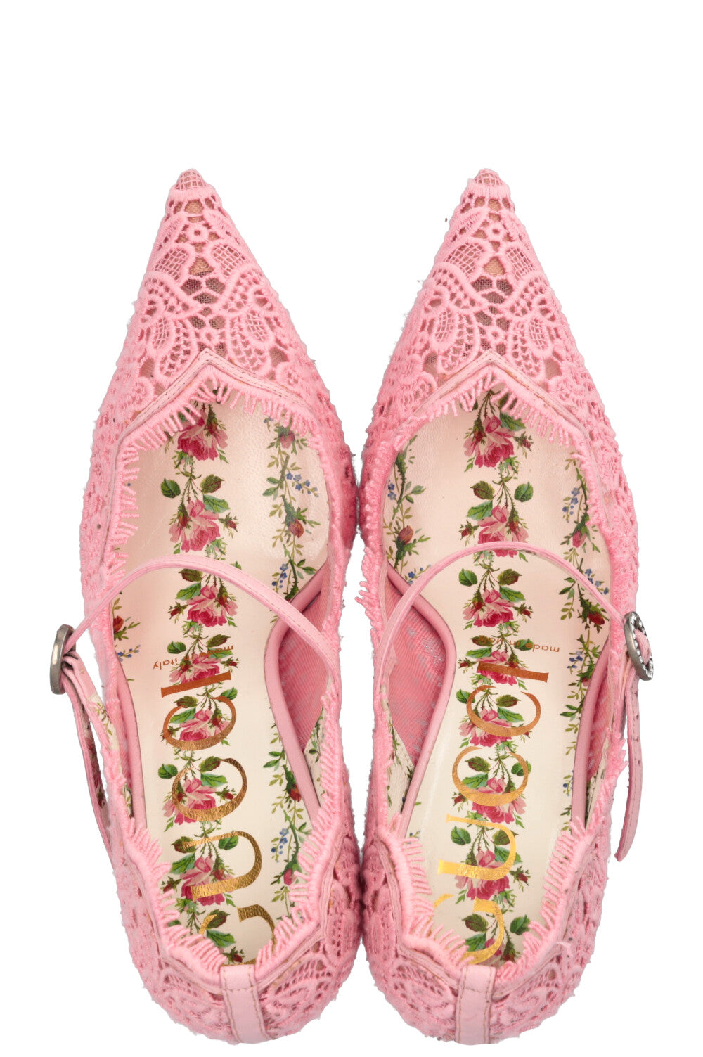 GUCCI Lace Heels Pink