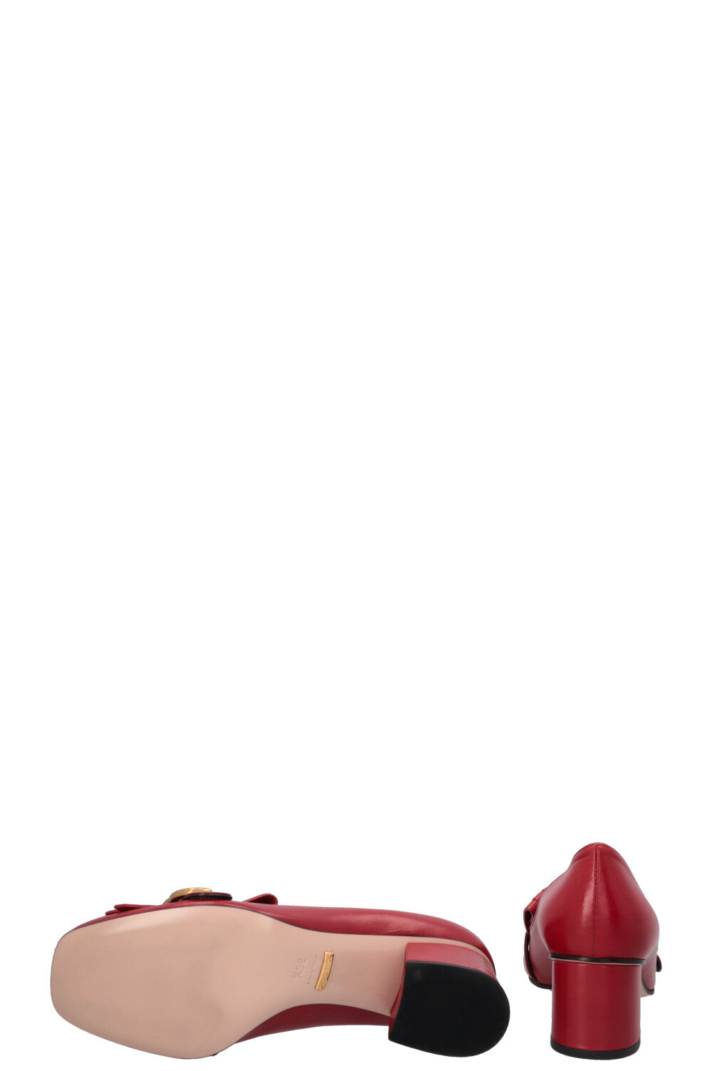 GUCCI Marmont Fringed Heels Red