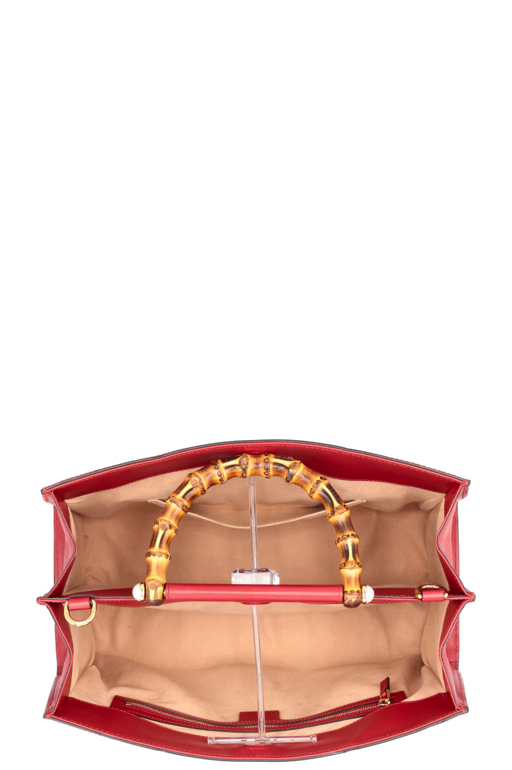 GUCCI Bamboo Top Handle Tote Bag Red