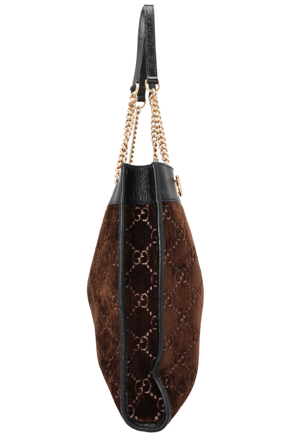 GUCCI Rajah Tote Bag Velvet Brown