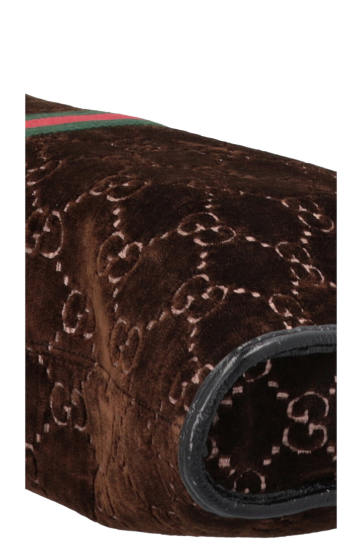 GUCCI Rajah Tote Bag Velvet Brown