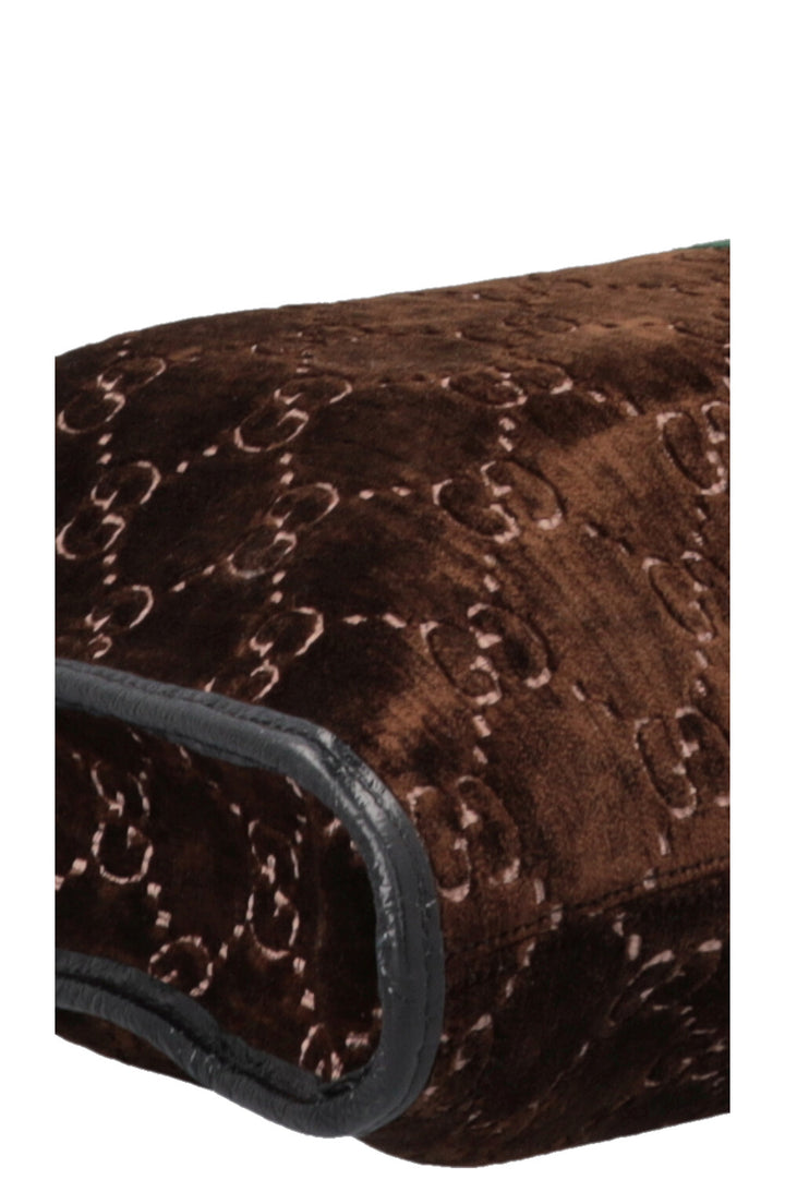 GUCCI Rajah Tote Bag Velvet Brown