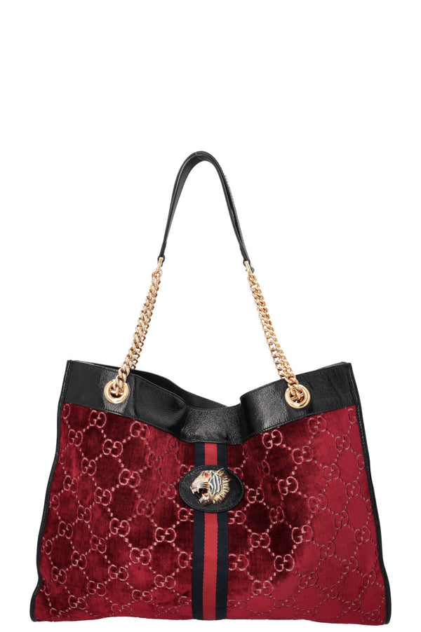 Sac cabas GUCCI Rajah en velours rouge