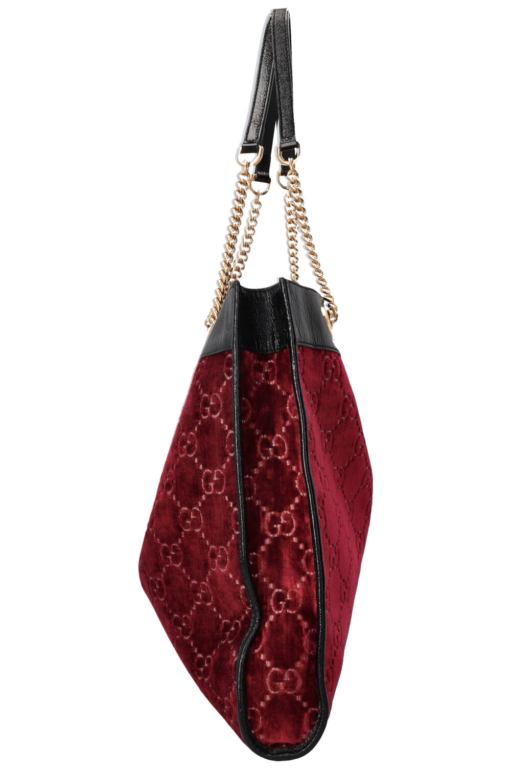 GUCCI Rajah Tote Bag Velvet Red