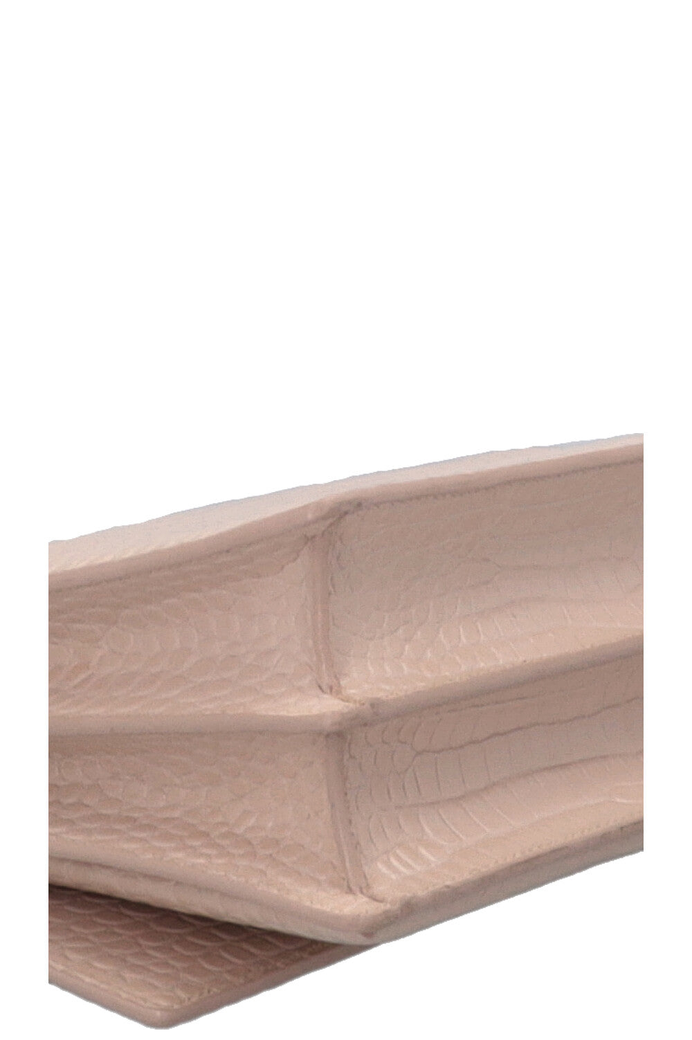 SAINT LAURENT Sunset Croc Embossed Crossbody Bag Blush Pink