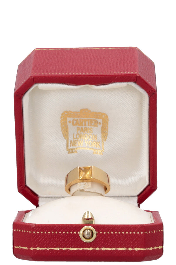 CARTIER Tank Ring Citrine Yellow Gold
