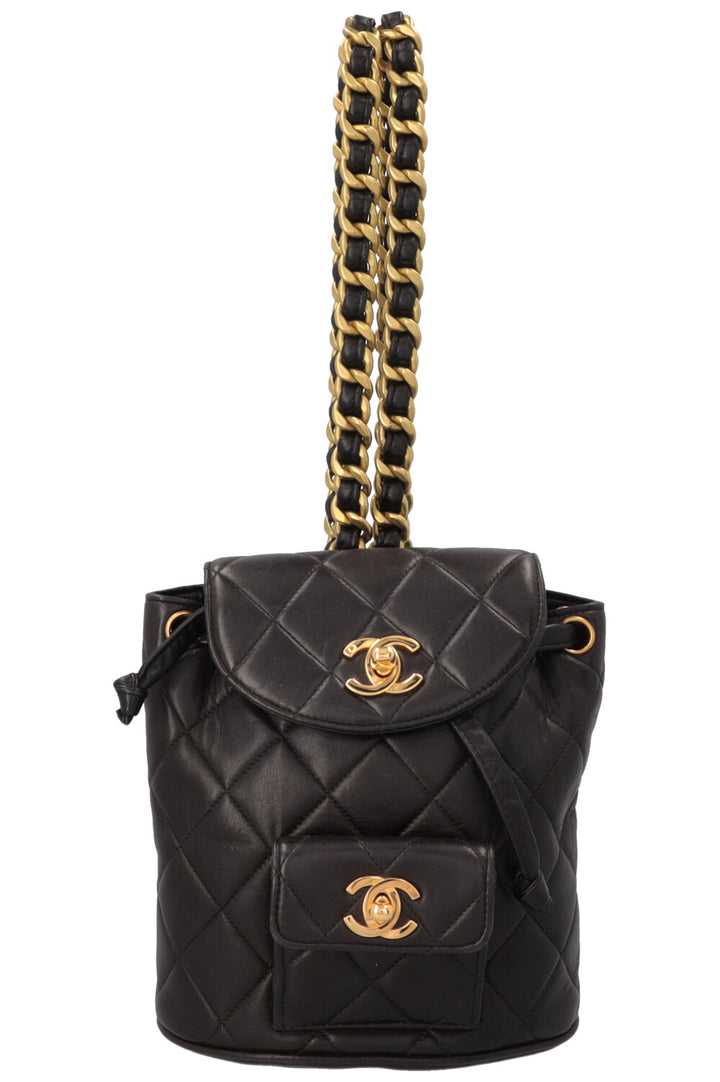 CHANEL Vintage Mini Duma Backpack Black