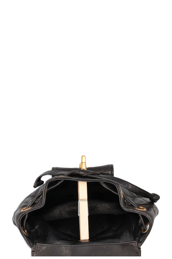 CHANEL Vintage Mini Duma Backpack Black