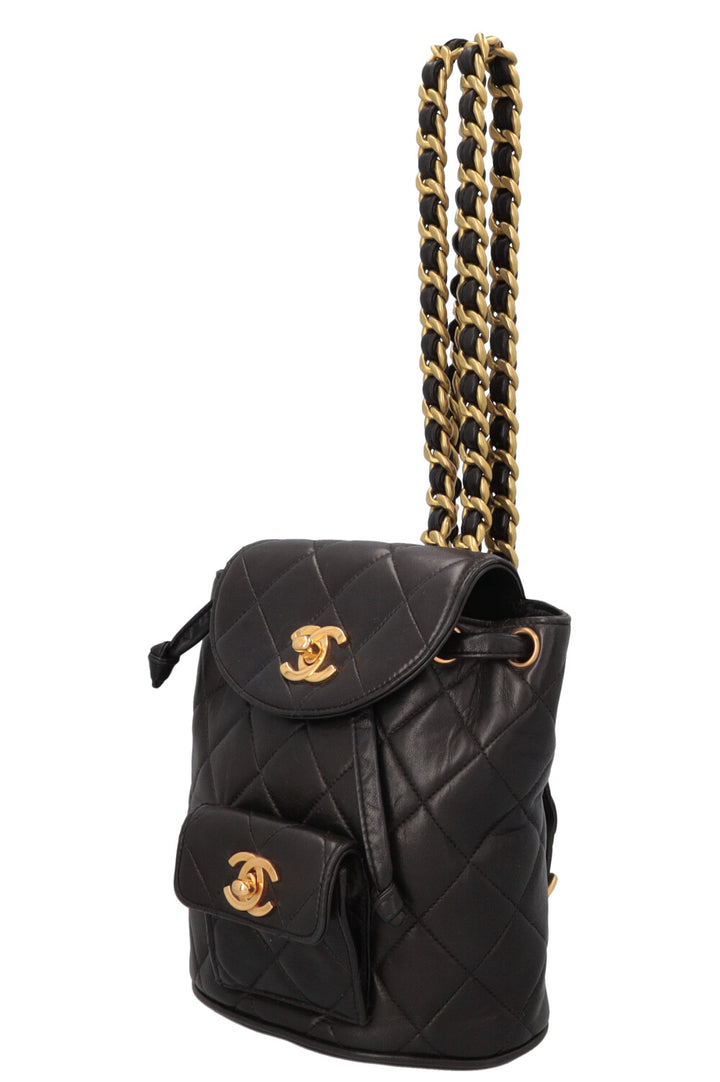 CHANEL Vintage Mini Duma Backpack Black