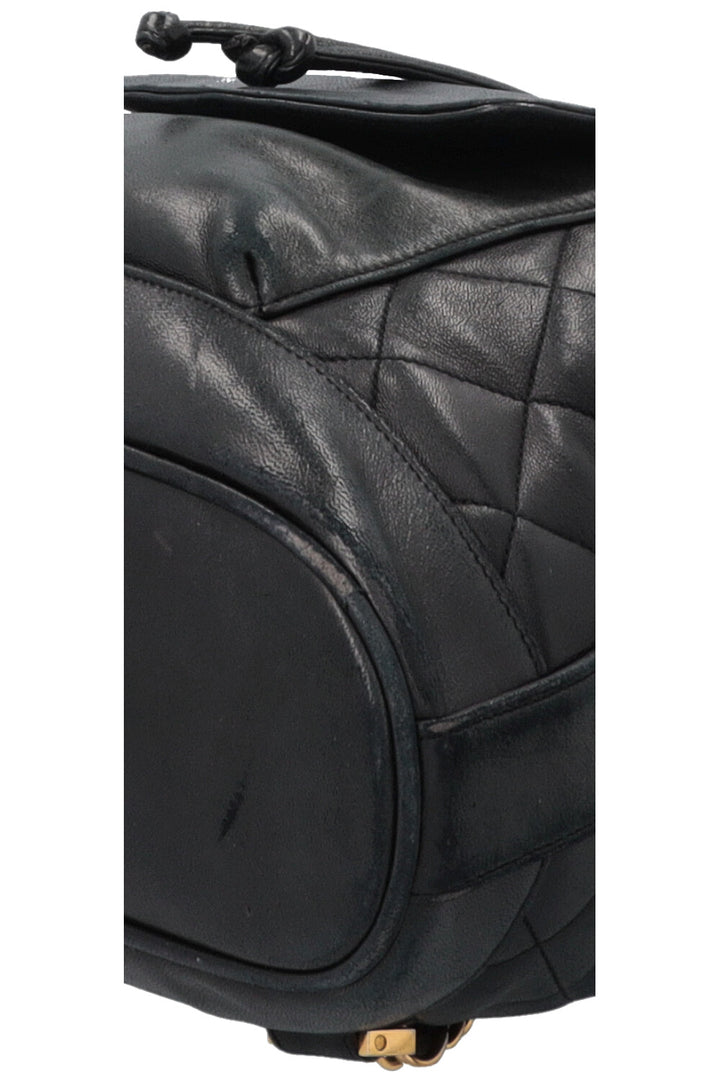 CHANEL Vintage Drawstring CC Backpack Large Black