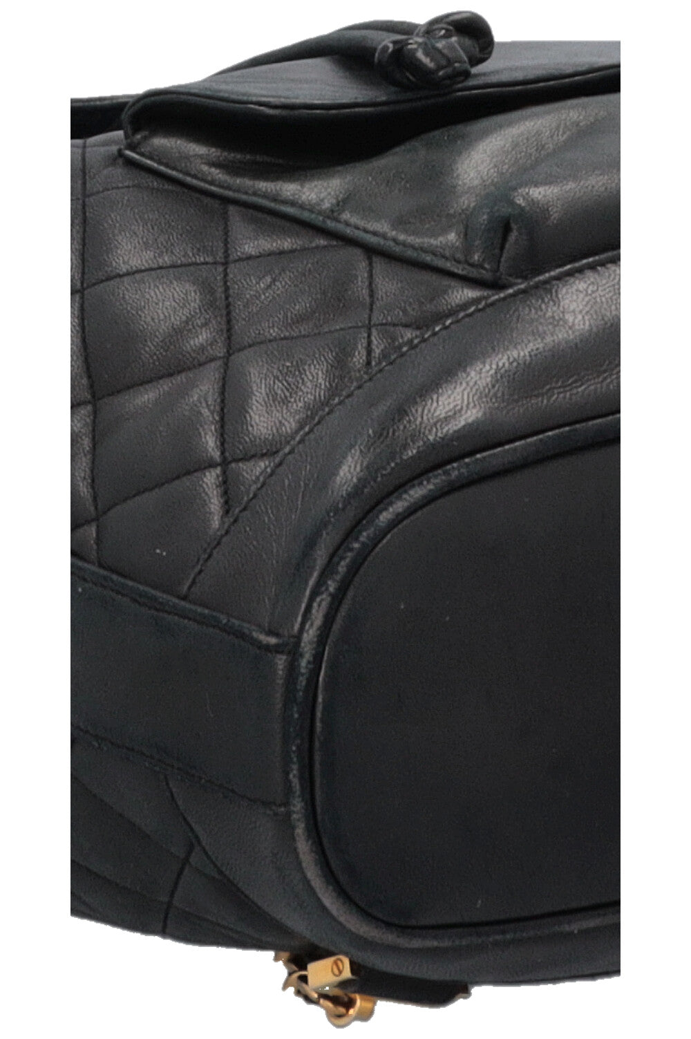 CHANEL Vintage Drawstring CC Backpack Large Black