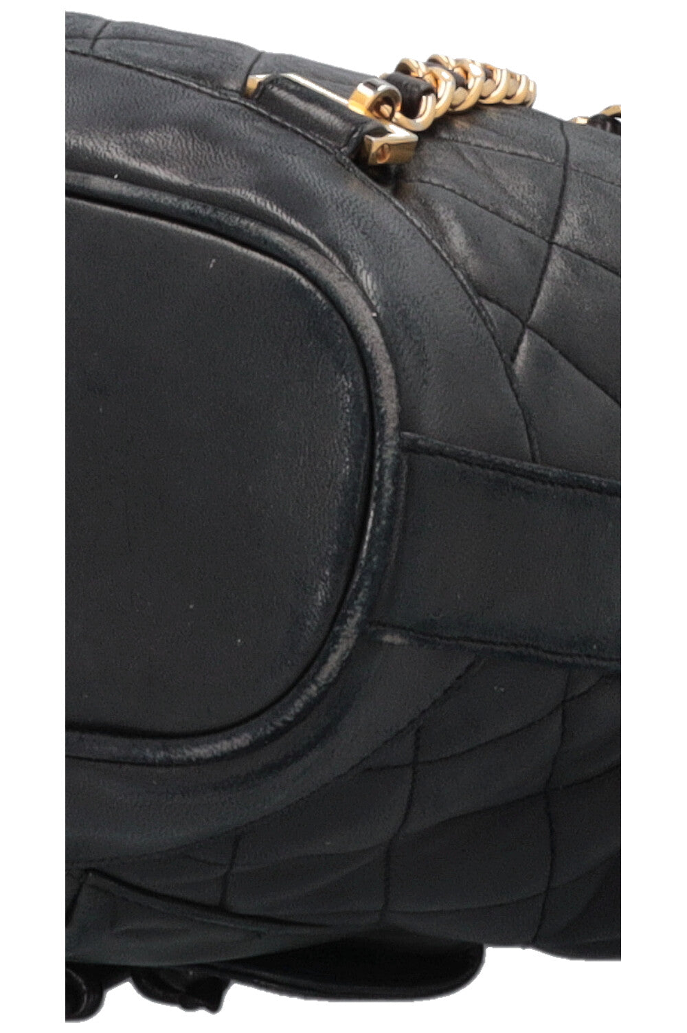 CHANEL Vintage Drawstring CC Backpack Large Black