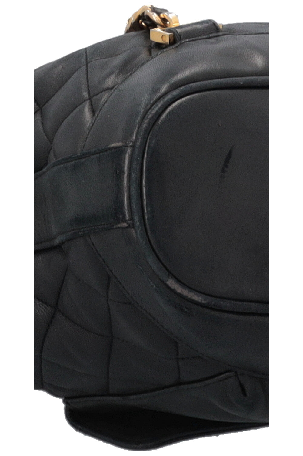 CHANEL Vintage Drawstring CC Backpack Large Black